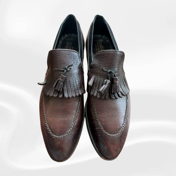 Rare Vintage Banister Tassel Loafers Men’s 10.5B Brown Leather Dress Shoes Made main image 9